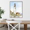 Plein Air Lighthouse Study I by Ethan Harper 18-in. W x 24-in. H. Canvas Wall Art Print Framed in Grey